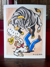 Load image into Gallery viewer, Bull Rider 8x10 Wall art print
