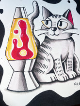 Load image into Gallery viewer, Kitty and Lava Lamp 8x10 Wall art print
