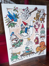 Load image into Gallery viewer, Over The Garden Wall 11x14 Wall Art Print Tattoo Flash Print
